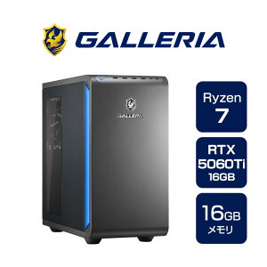 �K�����A �Q�[�~���OPC �f�X�N�g�b�v�p�\�R�� Ryzen 7 7700 RTX 5060 Ti ������ 16GB / SSD 500GB Windows 11 Home GALLERIA XPR7M-R56T16G-GD Ryzen 7 7700���� 21091-4886