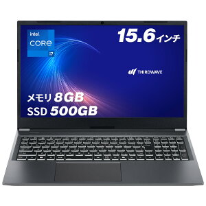 �T�[�h�E�F�[�u �m�[�g�p�\�R�� Core i7-1355U ������ 8GB / SSD 500GB Windows 11 Home 15.6�C���` 60Hz THIRDWAVE DX-15RP7A ������8GB���� 22334-4646