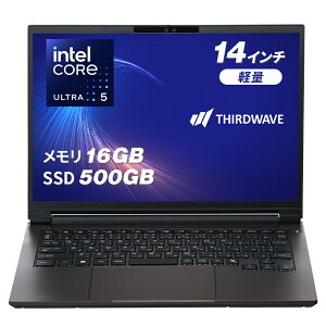 �T�[�h�E�F�[�u �m�[�g�p�\�R�� Core Ultra 5 125U ������ 16GB / SSD 500GB Windows 11 Home 14�C���` 60Hz THIRDWAVE MA4-C5UIGA-08B �`���R�[���u���b�N 24987-4155