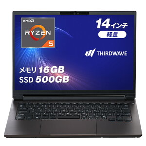 �T�[�h�E�F�[�u �m�[�g�p�\�R�� Ryzen 5 7535HS ������ 16GB / SSD 500GB Windows 11 Home 14�C���` 60Hz THIRDWAVE MA4-R5SIGA-08B �`���R�[���u���b�N 24988-4147