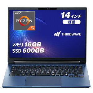 �T�[�h�E�F�[�u �m�[�g�p�\�R�� Ryzen 5 7535HS ������ 16GB / SSD 500GB Windows 11 Home 14�C���` 60Hz THIRDWAVE MA4-R5SIGA-08C ���s�X�u���[ 25117-4147