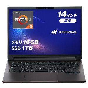 �T�[�h�E�F�[�u �m�[�g�p�\�R�� Ryzen 5 7535HS ������ 16GB / SSD 1TB Windows 11 Home 14�C���` 60Hz THIRDWAVE MA4-R5SIGA-08B �`���R�[���u���b�N 25863-4147