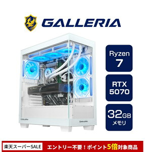 �K�����A �Q�[�~���OPC �f�X�N�g�b�v�p�\�R�� Ryzen 7 9800X3D RTX 5070 ������ 32GB / SSD 1TB Windows 11 Home GALLERIA FDR7A-R57-W Ryzen 7 9800X3D���� 19754-4831