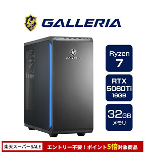 �K�����A �Q�[�~���OPC �f�X�N�g�b�v�p�\�R�� Ryzen 7 9800X3D RTX 5060 Ti ������ 32GB / SSD 1TB Windows 11 Home GALLERIA XDR7A-R56T16G-GD Ryzen 7 9800X3D���� 19925-4817