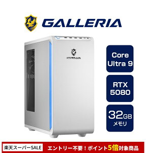 �K�����A �Q�[�~���OPC �f�X�N�g�b�v�p�\�R�� Core Ultra 9 285K RTX 5080 ������ 32GB / SSD 2TB Windows 11 Home GALLERIA XMC9A-R58-WL 20142-4515