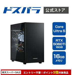 �T�[�h�E�F�[�u �f�X�N�g�b�v�p�\�R�� Core Ultra 5 225F RTX 5060 Ti ������ 16GB / SSD 500GB Windows 11 Home THIRDWAVE AD-C5F56C-01B 22512-5134