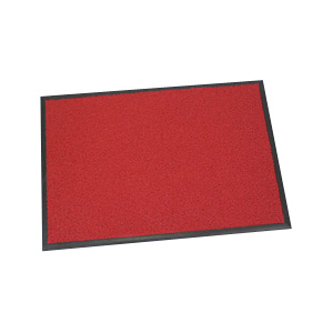 クラウン フロアマット クッション付・塩ビ製 外寸：横８６０×縦６００ｍｍ（赤） 玄関マット