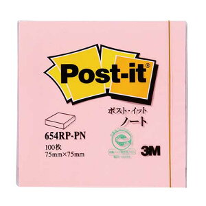 スリーエム ポスト・イット(R) 製品 単品 3M ポストイット ふせん 付箋 ノート 再生紙 横75×縦75mm(ピンク)