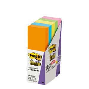 スリーエム ポスト・イット(R) 強粘着シリーズ 3M ポストイット 付箋 横×縦:25×75mm(混色5色)