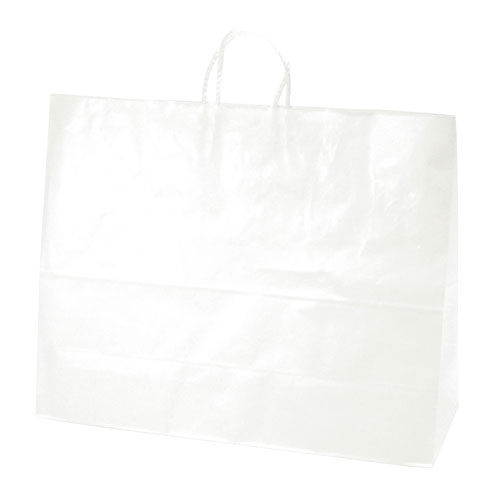ササガワ 手提げバッグ 白無地 超特大横長 ５０枚袋入り：どっとカエール 支店