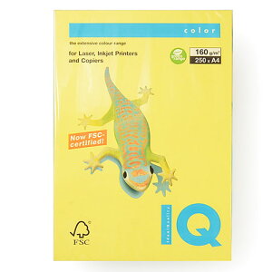 伊東屋 バイオトップカラー A4判 250枚入 160g/m2(カナリーイエロー)