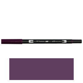 トンボ鉛筆　ABT　デュアルブラッシュペン　水彩　マーカー　カラーペン　ツインタイプ　DUALBRUSH　単色（ダークプラム）