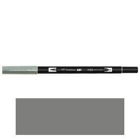 トンボ鉛筆　ABT　デュアルブラッシュペン　水彩　マーカー　カラーペン　ツインタイプ　DUALBRUSH　単色（クールグレー7）