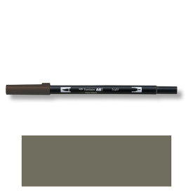 トンボ鉛筆　ABT　デュアルブラッシュペン　水彩　マーカー　カラーペン　ツインタイプ　DUALBRUSH　単色（ウォームグレー8）