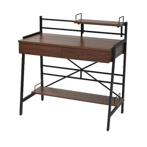 JKプラン 2WAY パソコンデスク 高さ調整 書斎机 組み換えデスク 薄型デスク ローデスク(ブラウン)