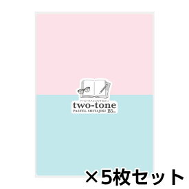 共栄プラスチック　two－toneパステルシタジキB5　下敷　下敷き　1セット（5枚入） （ピンク～ライトブルー）