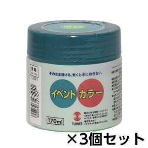 ターナー イベントカラー 170ml ポリ容器入り 1セット(3個) 色番4(黄緑)