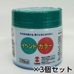 ターナー イベントカラー 170ml 蛍光色 ポリ容器入り 1セット(3個) 色番207(蛍光ブルー)