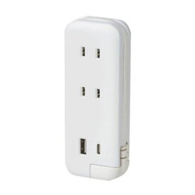 ソニック スリム ポータブルコンセント ポーチ付 USB-C ユートリムエル（ホワイト）