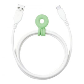 ソニック しなやかシリコンUSBケーブル 1m TypeAtoC ユートリムエル（ホワイト）