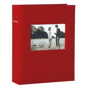 セキセイ ハーパーハウス フレームアルバム 200枚収容 ポケット Lサイズ200枚 ポケット白(レッド)