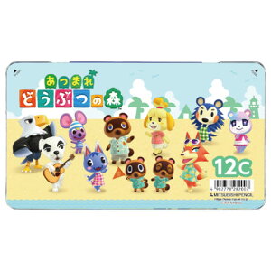 三菱鉛筆 色鉛筆880 12色 DMS2 452 あつまれどうぶつの森