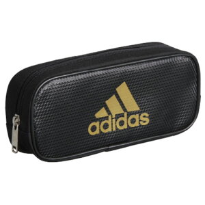 三菱鉛筆 アディダス ソフトペンケース シングルポケット 筆入 PT-1200 AI07(黒金)