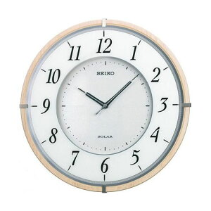 セイコー 薄型ソーラープラス電波掛時計(ブラウン)