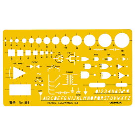 ウチダ　テンプレート　No853　電子定規　NO．853　電子