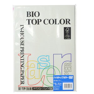 伊東屋 バイオトップカラー A4判 50枚入 160g/m2(グレー)