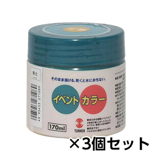 ターナー イベントカラー 170ml ポリ容器入り 1セット(3個) 色番8(黄土)