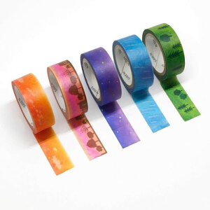 カミイソ 彩宴 SAIEN マスキングテープ マステ ちぎり絵6色セット しぜん 15mm