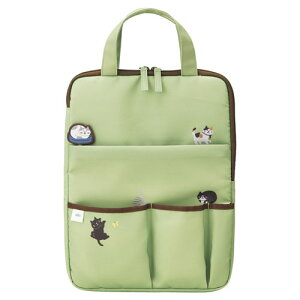 リヒトラブ にゃんシーン キャリングスリーブ(ピスタチオグリーン)