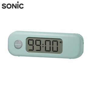 ソニック スティックルタイマー ダイヤル式 持ち運びしやすい勉強用 ライトブルー