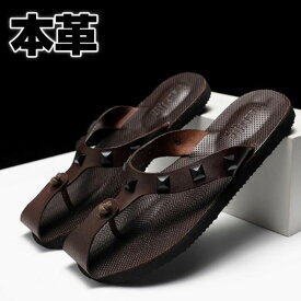 メンズ サンダル グラディエーター 本革 レザー スタッズ フラット レジャー 大人 おしゃれ グラディエーター 黒