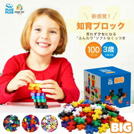 【在庫限り】【デンマーク発の大人気ブロック】PLUSPLUS BIG 100ピース 知育玩具 知育ブロック 大容量 丸洗い 知育おもちゃ 知育 ギフト プレゼント 誕生日 幼児 男の子 女の子 プラスプラス 3歳 4歳 5歳 6歳