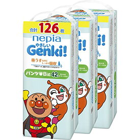 ネピアGENKI! 【パンツ Bigサイズ】 アンパンマン おむつ ネピア やさしいGENKI! パンツ (12~22kg)126枚(42枚×3