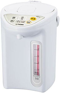 タイガー魔法瓶(TIGER) マイコン電気ポット 保温機能 節電タイマー 3L アーバンホワイト PDR-G300-WU