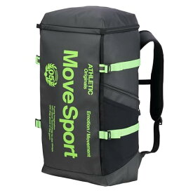 [ムーブスポーツ] デサント バックパック リュックサック 通学 部活 ビジネス 40L PCポケット 抗菌消臭 再起反射 BKGR(ST5SB
