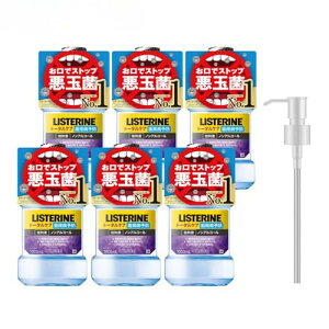 �y�P�[�X�̔� �|���v�t���z LISTERINE(���X�e����) �g�[�^���P�A�����N���A 1000ml×6�{+�|���v �}�E�X�E�H�b�V�� �t�̎��� ��