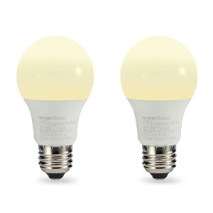 Amazon�x�[�V�b�N A19/E26���� LED�d�� 60W�^ �d���F �񒲌� 810lm 2�p�b�N