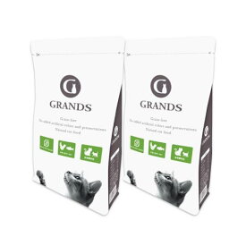 GRANDS (グランツ) 無添加 グレインフリー 全猫種・全年齢対応 プレミアムキャットフード チキン＆サーモン味 500g 総合栄養食 高タ