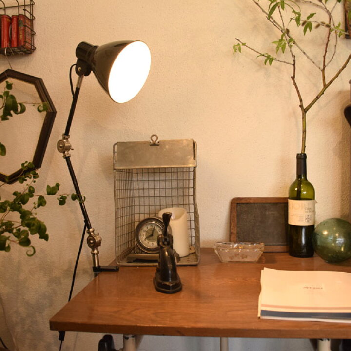 楽天市場 デスクライト クランプ 照明 おしゃれ Sns スタンドライト Industry Desk Lamp En 007d挟む 間接照明 男前 ブルックリン ヴィンテージ インダストリアル 書斎 学習机 引越 新築 いい夫婦の日 ライト インテリア照明 Dots Next