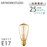白熱ビンテージ球 25W E17 ST38 クリア BU-1160 ST38 カーボン電球 照明 裸電球 新生活 引越 DIY リノベ…