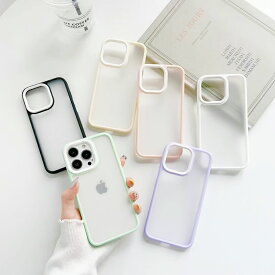 【10日限定！全品10%OFFクーポン配布中！】 iPhone14 ケース iPhone13 ケース iPhone13 mini Pro ケース iPhone13ProMax ケース 韓国 かわいい クリア 透明 半透明 薄い 軽量 軽い スマホケース おしゃれ 大人かわいい 可愛い シンプル マット パステルカラーペールカラー