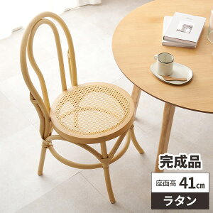 【レビュー特典付き】ダイニングチェア ラタンチェア 完成品 ラタン 低め ベントウッド 籐 背もたれ付き 丸椅子 木製 椅子 キッチン いす 洗面所 イス おしゃれ 食卓 カフェ 店 机用 キッチ