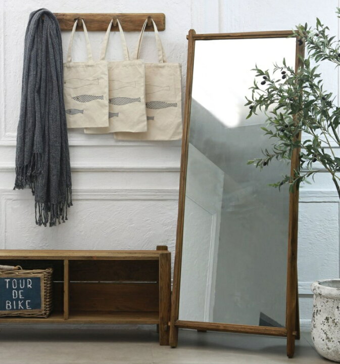 楽天市場】【開梱設置無料】姿見 ミラー 全身 古材 鏡 大型 ミラー  