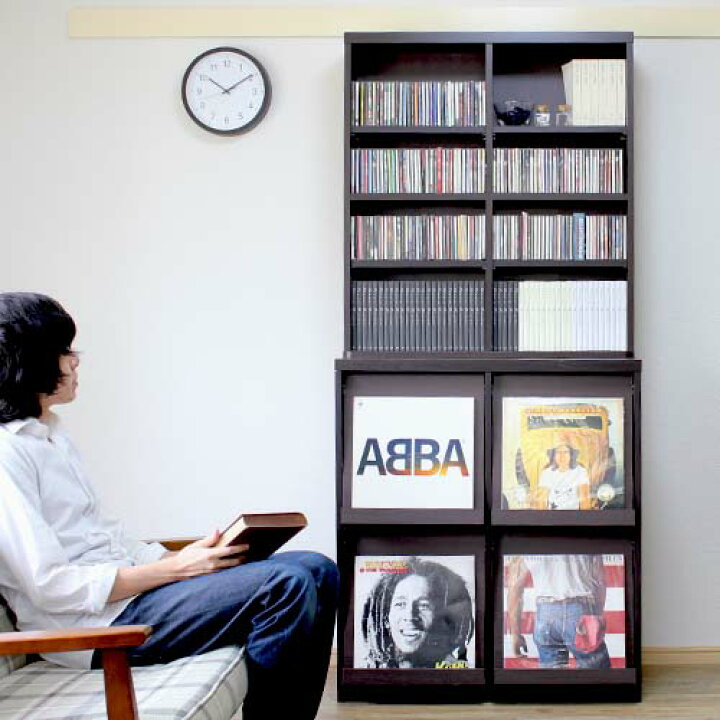 楽天市場 レコードラック 本棚 ディスプレイラック 扉付き レコード Cd コミック 収納 ラック 棚 キャビネット 大容量 リビング 収納棚 収納ラック フラップ扉 シェルフ おしゃれ 書斎 テレワーク サムライ家具