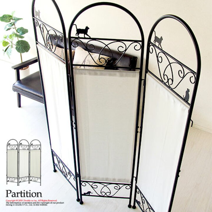 楽天市場 パーテーション 衝立 パーティション 目隠しおしゃれ 折りたたみ 白 姫系 カーテン 3連 アンティーク 北欧 アイアン ついたて 間仕切り ネイル オフィス かわいい 3面 サロン コーナー 什器 スクリーン 仕切り 自立 ホワイト 大型 業務用 サムライ家具