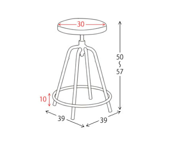 楽天市場 カウンターチェア 椅子 回転 スツール 55cm 北欧 チェア 回転椅子 ドレッサー用 イス ダイニングチェア 丸 座面高 50cm 低い ハイスツール 高さ調節 おしゃれ 疲れない 低めも高めも アンティーク アイアン コンパクト ドレッサーチェア カウンター 業務用